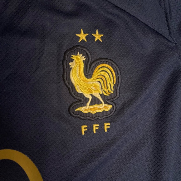 Mbappe #10 Home Jersey 2022 World Cup France Navy Blue S-L - Picture 6 of 7